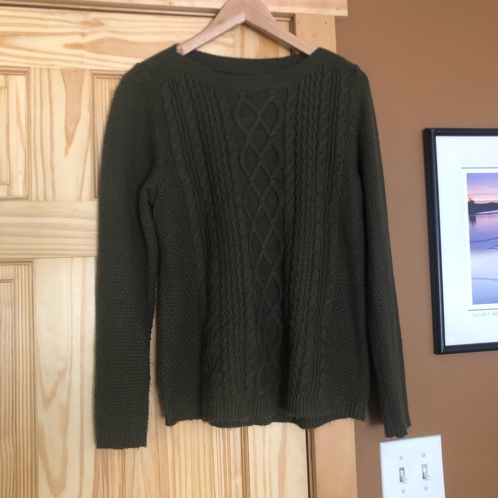 Olive green fall sweater